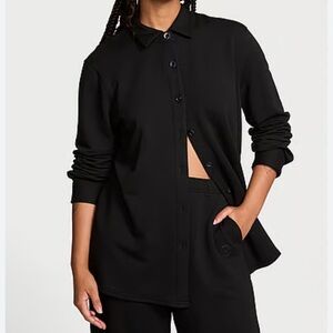 Victoria's Secret Black Button-Down Shirt